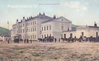 Wocheinerbahn, Goricia - Bahnhof - Slowenien - alte historische Fotos Ansichten Bilder Aufnahmen Ansichtskarten 