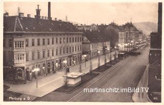 Marburg an der Drau, Tegetthoffstraße - Slowenien - alte historische Fotos Ansichten Bilder Aufnahmen Ansichtskarten 