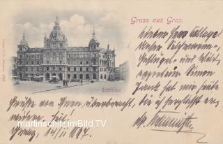 Graz Rathaus - Steiermark - alte historische Fotos Ansichten Bilder Aufnahmen Ansichtskarten 