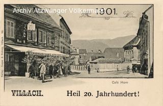 Villach, Widmanngasse 44   Cafe Horn-Carinthia - Oesterreich - alte historische Fotos Ansichten Bilder Aufnahmen Ansichtskarten 