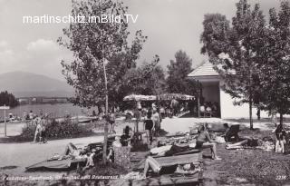 Faakersee Sandbank, Strandbad Wochinz - Faak am See - alte historische Fotos Ansichten Bilder Aufnahmen Ansichtskarten 