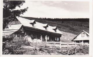 Alte Weißbergerhütte auf der Saualm - Klein St. Paul - alte historische Fotos Ansichten Bilder Aufnahmen Ansichtskarten 