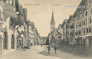 Kitzbühl - Hauptstrasse - Tirol - alte historische Fotos Ansichten Bilder Aufnahmen Ansichtskarten 