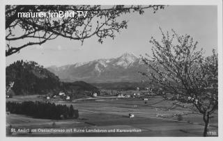 Blick Richtung St. Andrä - Treffen am Ossiacher See - alte historische Fotos Ansichten Bilder Aufnahmen Ansichtskarten 