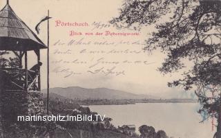 Pörtschach, Blick von der Dobernigwarte - Klagenfurt Land - alte historische Fotos Ansichten Bilder Aufnahmen Ansichtskarten 