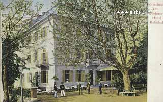 Pörtschach Hotel Bahnhof - Klagenfurt Land - alte historische Fotos Ansichten Bilder Aufnahmen Ansichtskarten 