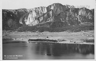 St. Lorenz am Mondsee mit Drachenwand - Oberösterreich - alte historische Fotos Ansichten Bilder Aufnahmen Ansichtskarten 