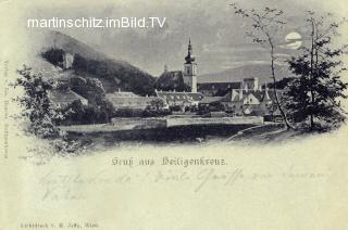 Heiligenkreuz bei Baden - Mondscheinkarte - Niederösterreich - alte historische Fotos Ansichten Bilder Aufnahmen Ansichtskarten 