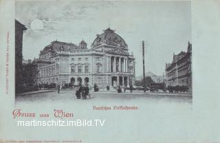 Wien, Deutsches Volkstheater - Wien - alte historische Fotos Ansichten Bilder Aufnahmen Ansichtskarten 