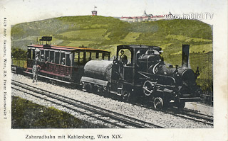 Zahnradbahn mit Kahlenberg - Wien - alte historische Fotos Ansichten Bilder Aufnahmen Ansichtskarten 