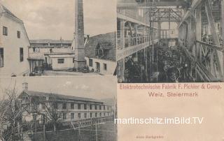 3 Bild Karte - Weiz, Eelektrotechnische Fabrik - Steiermark - alte historische Fotos Ansichten Bilder Aufnahmen Ansichtskarten 