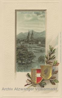 Perau Villach, Heiligenkreuz Kirche  - Villach-St. Agathen und Perau - alte historische Fotos Ansichten Bilder Aufnahmen Ansichtskarten 