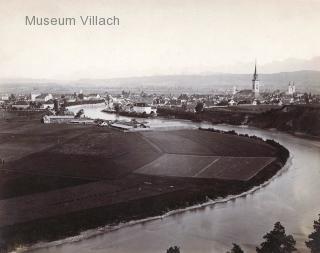 Der Blick von St.Martin aus - Villach - alte historische Fotos Ansichten Bilder Aufnahmen Ansichtskarten 