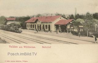 Bahnhof Velden am Wörthersee - Oesterreich - alte historische Fotos Ansichten Bilder Aufnahmen Ansichtskarten 