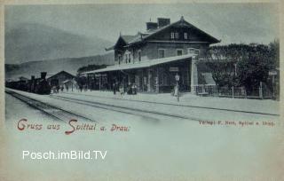 Tauernbahn Südrampe, Bahnhof Spittal a.d.Drau - Oesterreich - alte historische Fotos Ansichten Bilder Aufnahmen Ansichtskarten 
