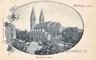 Marburg an der Drau, Franziskanerkirche - Slowenien - alte historische Fotos Ansichten Bilder Aufnahmen Ansichtskarten 