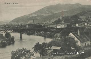 Eisenbahnbrücke in Bruck an der Mur - Steiermark - alte historische Fotos Ansichten Bilder Aufnahmen Ansichtskarten 