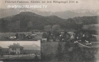 Ortsansicht und Bahnhof Föderlach - Wernberg - alte historische Fotos Ansichten Bilder Aufnahmen Ansichtskarten 