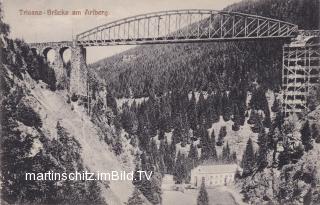 Strengen, Arlbergbahn-Trisana Brücke - Landeck - alte historische Fotos Ansichten Bilder Aufnahmen Ansichtskarten 