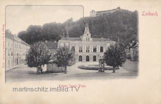 Laibach, Kaiser Josef-Platz - Slowenien - alte historische Fotos Ansichten Bilder Aufnahmen Ansichtskarten 