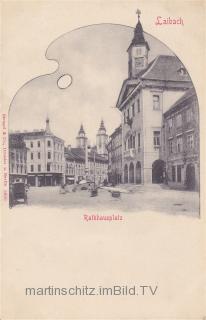 Laibach, Rathaus - Zentralslowenien (Osrednjeslovenska) - alte historische Fotos Ansichten Bilder Aufnahmen Ansichtskarten 