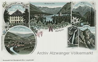 6 Bild Litho Karte- Wochein - Oberkrain (Gorenjska) - alte historische Fotos Ansichten Bilder Aufnahmen Ansichtskarten 