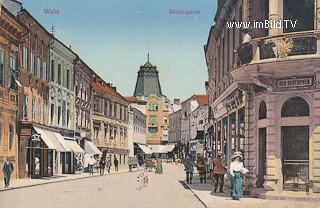 Wels - Bäckergasse - Oberösterreich - alte historische Fotos Ansichten Bilder Aufnahmen Ansichtskarten 