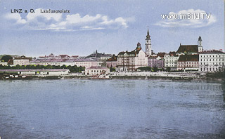 Linz - Landungsplatz - Oberösterreich - alte historische Fotos Ansichten Bilder Aufnahmen Ansichtskarten 