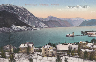 Gmunden im Winter - Oberösterreich - alte historische Fotos Ansichten Bilder Aufnahmen Ansichtskarten 