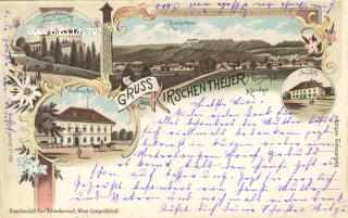 Kirschentheuer Schwidernoch Lithographie - Klagenfurt Land - alte historische Fotos Ansichten Bilder Aufnahmen Ansichtskarten 