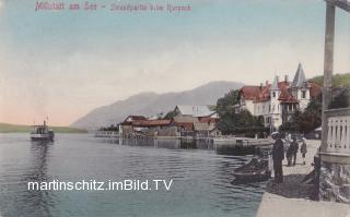 Millstatt, Strandpartie mit Kurpark  - Millstatt - alte historische Fotos Ansichten Bilder Aufnahmen Ansichtskarten 