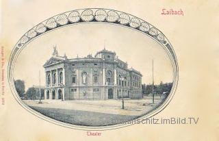 Laibach Theater - Slowenien - alte historische Fotos Ansichten Bilder Aufnahmen Ansichtskarten 