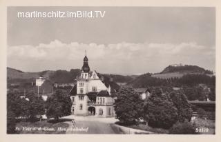 St. Veit an der Glan, Hauptbahnhof - Sankt Veit an der Glan - alte historische Fotos Ansichten Bilder Aufnahmen Ansichtskarten 