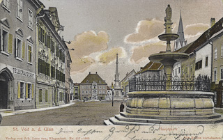 Hauptplatz in St. Veit - Sankt Veit an der Glan - alte historische Fotos Ansichten Bilder Aufnahmen Ansichtskarten 