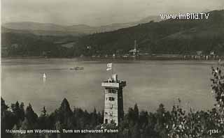 Maiernigg- Turm am schwarzen Felsen - Maria Wörth - alte historische Fotos Ansichten Bilder Aufnahmen Ansichtskarten 