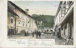 Hauptplatz mit Bahnhofstrasse - Sankt Veit an der Glan - alte historische Fotos Ansichten Bilder Aufnahmen Ansichtskarten 
