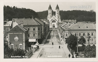 Amstetten - Bahnhofstrasse - Amstetten - alte historische Fotos Ansichten Bilder Aufnahmen Ansichtskarten 