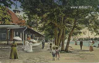 Pörtschach beim Cafe Werzer - Klagenfurt Land - alte historische Fotos Ansichten Bilder Aufnahmen Ansichtskarten 
