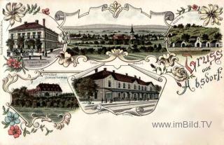 5 Bild Litho Karte - Absdorf - Niederösterreich - alte historische Fotos Ansichten Bilder Aufnahmen Ansichtskarten 