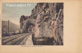 Semmeringbahn, Bolleros Tunnel - Niederösterreich - alte historische Fotos Ansichten Bilder Aufnahmen Ansichtskarten 