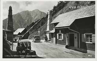 Grenzübergang am Loiblpass - Klagenfurt Land - alte historische Fotos Ansichten Bilder Aufnahmen Ansichtskarten 