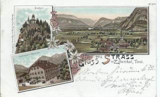 Gruss aus Strass im Zillerthal - Schwaz - alte historische Fotos Ansichten Bilder Aufnahmen Ansichtskarten 