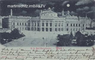 Wien, K.K. Hofburg Theater - Mondscheinkarte - Wien - alte historische Fotos Ansichten Bilder Aufnahmen Ansichtskarten 