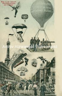 Wien in der Zukunft, Kärntnerstrasse  - alte historische Fotos Ansichten Bilder Aufnahmen Ansichtskarten 