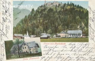 Gratschach mit Ruine Landskron - Gratschach - alte historische Fotos Ansichten Bilder Aufnahmen Ansichtskarten 