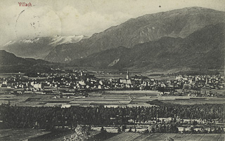 Villach vom Süden - Tschinowitsch - alte historische Fotos Ansichten Bilder Aufnahmen Ansichtskarten 