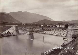 Brücke über die Drau bei Villach - Villach-St. Martin - alte historische Fotos Ansichten Bilder Aufnahmen Ansichtskarten 