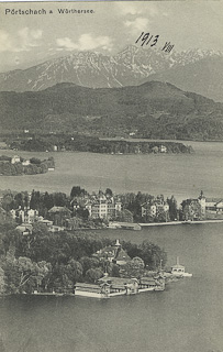 Blick auf Pörtschach - Klagenfurt Land - alte historische Fotos Ansichten Bilder Aufnahmen Ansichtskarten 