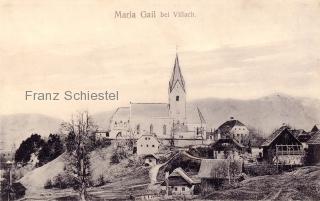 Maria Gail, Ortsansicht mit Kirche - Kärnten - alte historische Fotos Ansichten Bilder Aufnahmen Ansichtskarten 