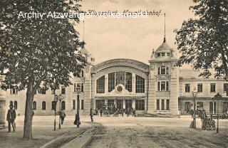 Klagenfurt Hauptbahnhof - Bahnhofplatz - alte historische Fotos Ansichten Bilder Aufnahmen Ansichtskarten 